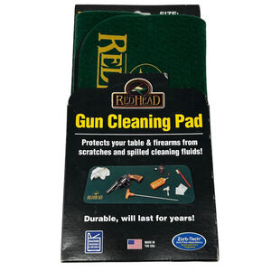 Vintage RedHead Gun Cleaning Pad Mat Pistol Firearm Felt Made In USA 16x20 Green